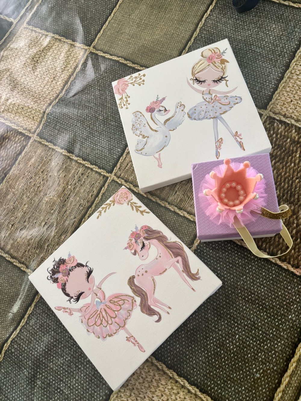 Pink & Gold Ballerina Canvas Wall Art Set - Picture 5 of 6